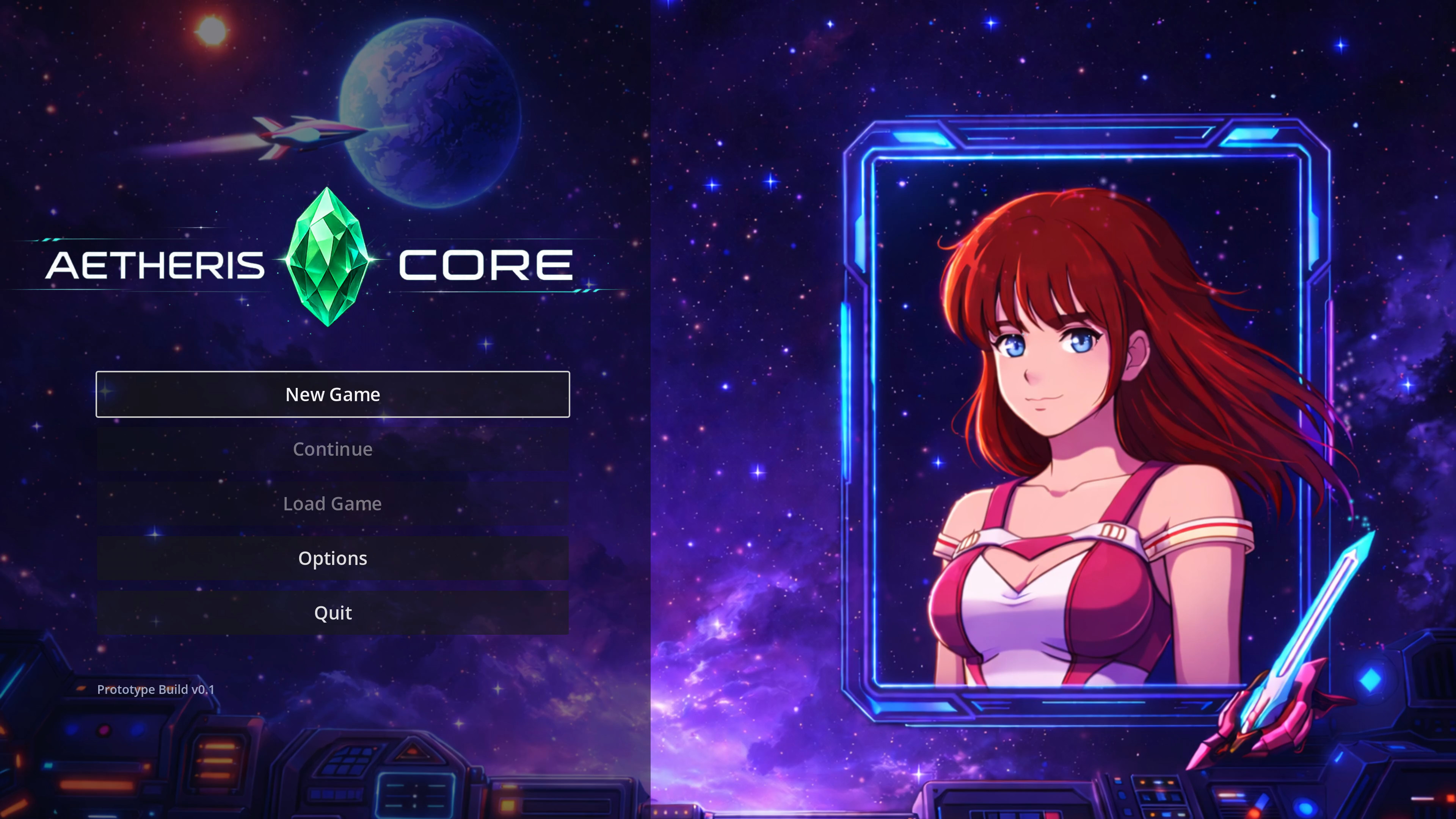 Aetheris Core — Main Menu